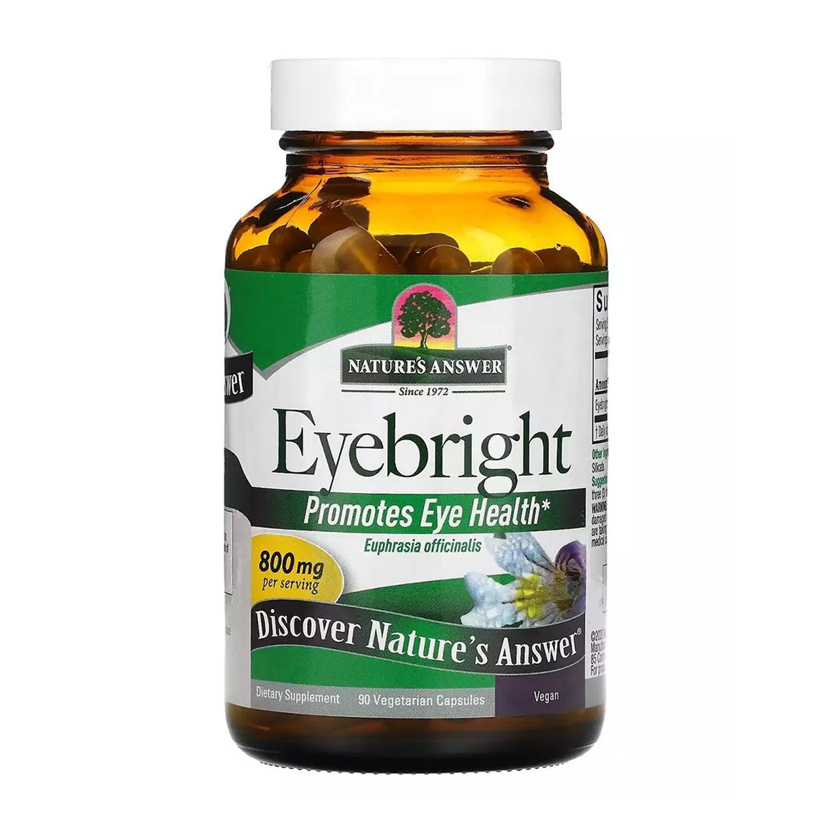 Очанка для очей Nature's Answer Eyebright, 800 мг, 90 вегетаріанських капсул